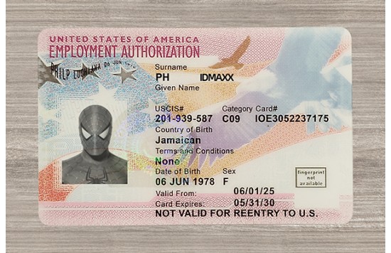 Ead Fake id front side