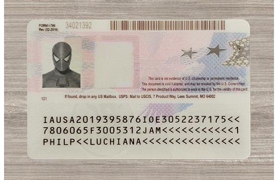 Ead Fake id front side