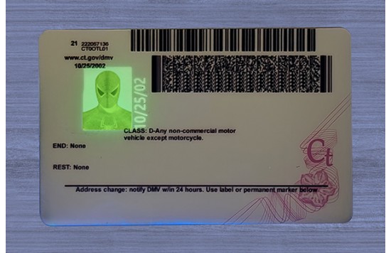 Connecticut Fake id front side