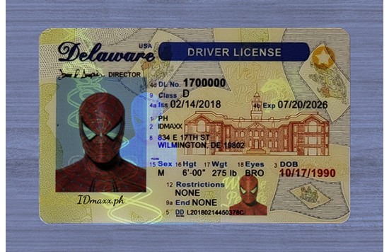 Delaware Fake id front side
