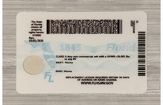 Florida Fake id front side