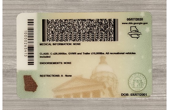 Georgia Fake id front side