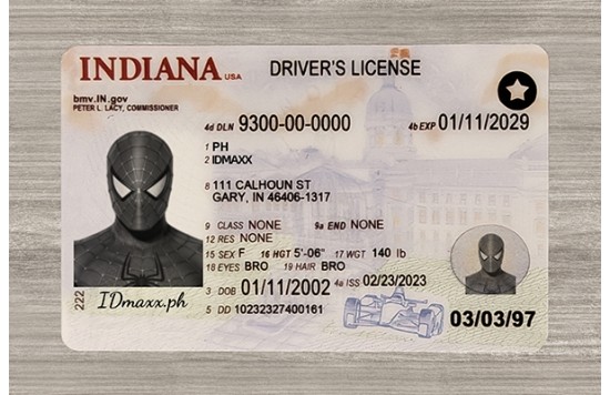 Indiana Fake id front side