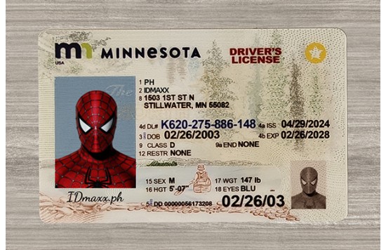 Minnesota Fake id front side