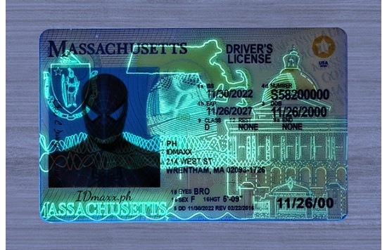 Massachusetts Fake id front side