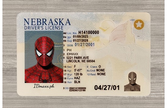 Nebraska Fake id front side