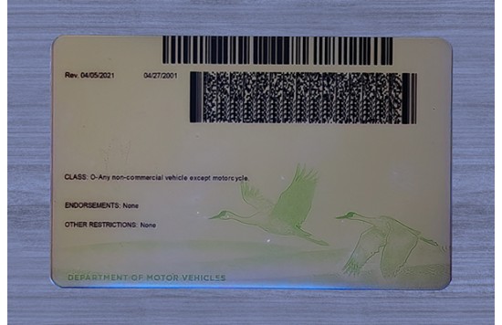 Nebraska Fake id front side