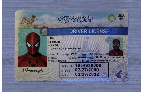 Nevada Fake id front side