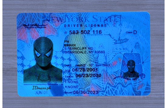 New York Fake id front side