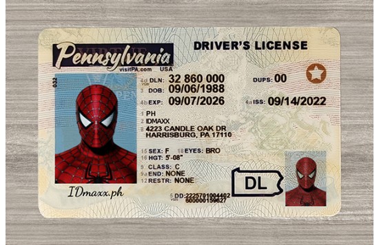 Pennsylvania Fake id front side