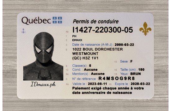 Quebec Fake id front side