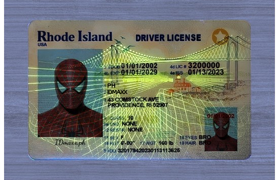 Rhode Island Fake id front side