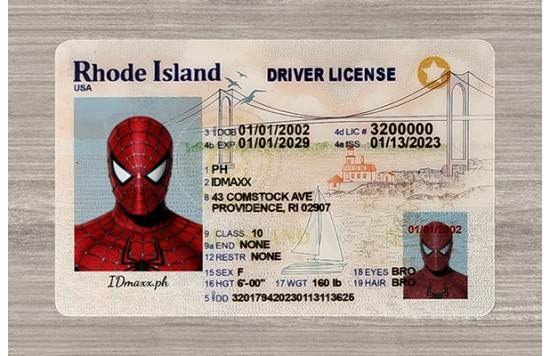 Rhode Island Fake id front side