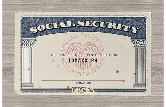 SSN Fake id front side