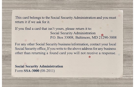 SSN Fake id front side