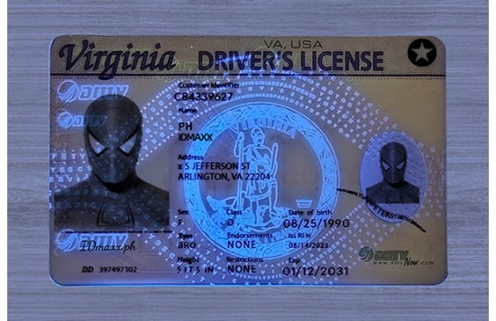 Virginia Fake id front side