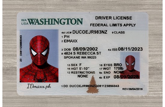 Washington Fake id front side
