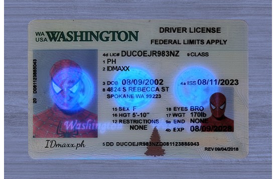 Washington Fake id front side