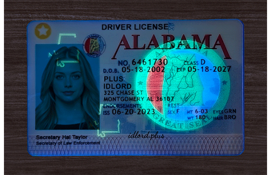 Alabama Fake id front side