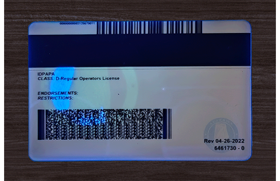 Alabama Fake id front side