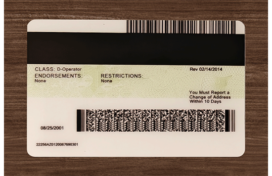 Arizona Fake id front side