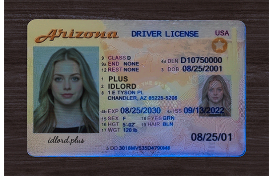 Arizona Fake id front side
