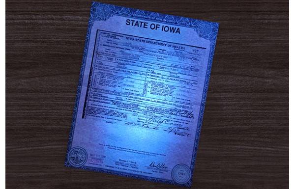 Iowa Birth Certificate