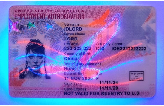 Ead Fake id front side