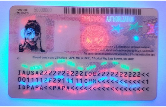 Ead Fake id front side