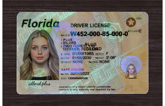 Florida Fake id front side