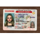 Illinois Fake id front side