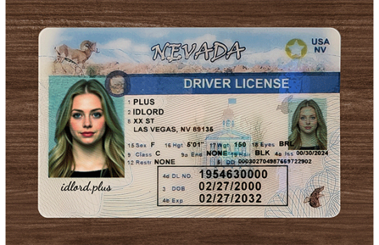 Nevada Fake id front side