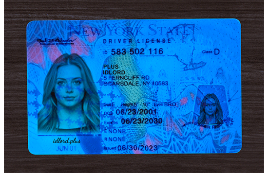 New York Fake id front side
