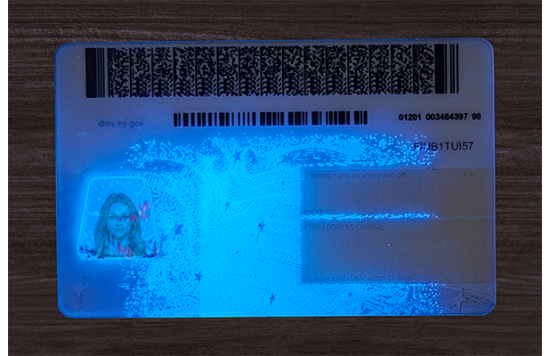 New York Fake id front side