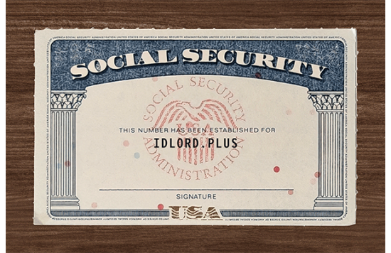 SSN Fake id front side
