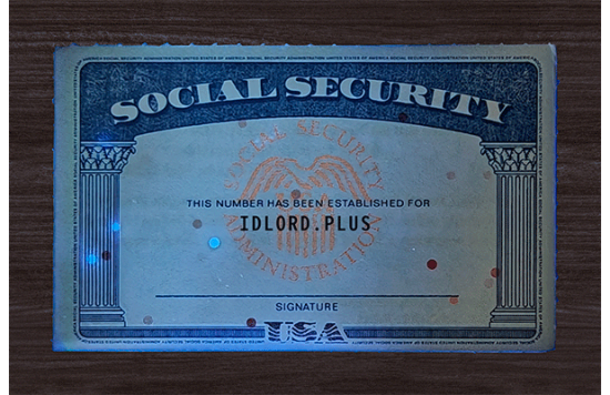 SSN Fake id front side