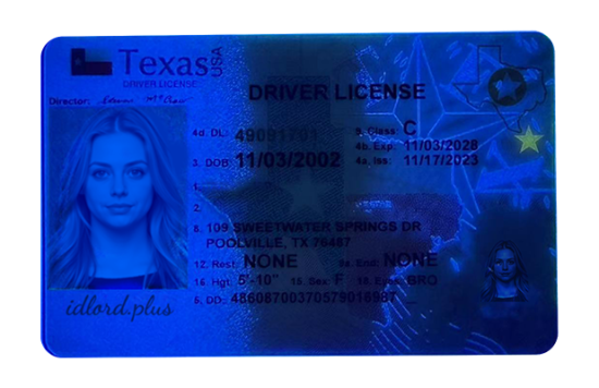 Texas Fake id front side