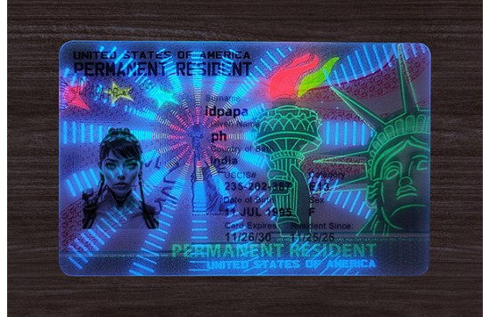 Green Card Fake id front side
