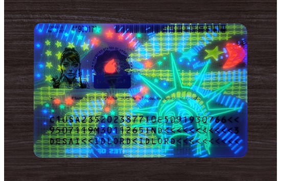 Green Card Fake id front side